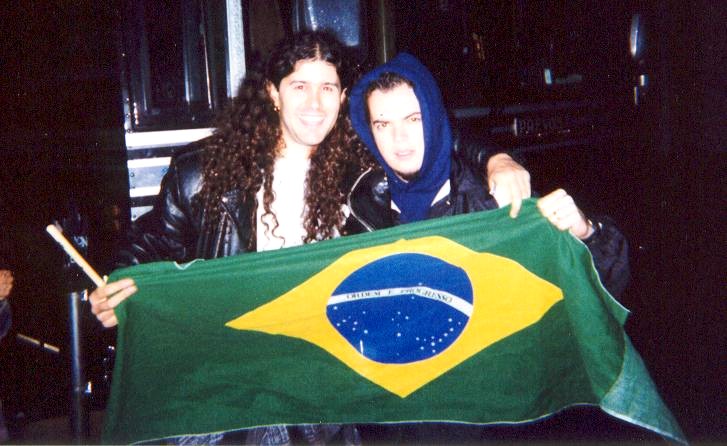Leandro and Igor drummer of Sepultura 1999