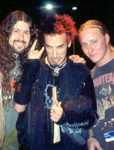 Leandro, Andy and drummer of Soulfly 2002