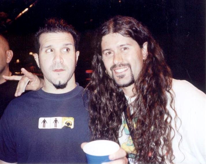 Leandro and Anthrax drummer Charlie Benante 080403
